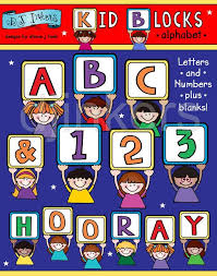 Whimsical Kids Holding Each Letter Of The Alphabet Kids Blocks Scrapbook Fonts Clip Art