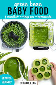 Green Bean Baby Food Stage One Baby Foode
