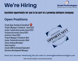 Job Openings Evoke Technologies Job Opening Job Current Job