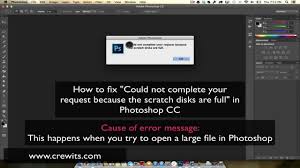 Move files to an external drive, delete unnecessary files, clear the recycle or trash bin on the computer. How To Fix Scratch Disks Are Full In Photoshop Cc On Mac Youtube