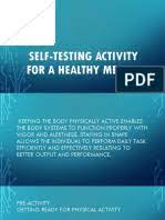 Health related fitness is all about personal health and how the healthy lifestyle of physical activity influences us as a person. Lesson 6 H O P E Self Testing Activities Physical Fitness Waist