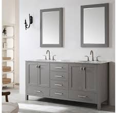 Stone effects double sink vanity top in bordeaux with white sinks. Miseno 723072 Gr Ca Marvin 72 Free Standing Build Com
