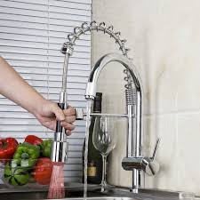 double spout kitchen faucets chrome
