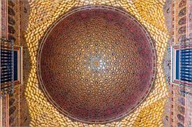 It is 23 feet high. Ornately Decorated Ceiling Alcazar Palace Posters And Prints Posterlounge Com