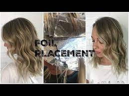 Foil Placement Money Pieces And Root Smudging Youtube Foil Placement Money Piece Hair Patterns