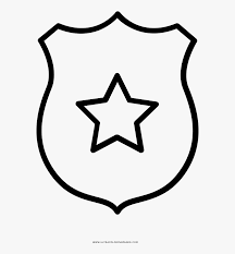 Police badge coloring page sketch coloring page. Sheriff Badge Coloring Page Capitan America Clipart Black And White Hd Png Download Kindpng