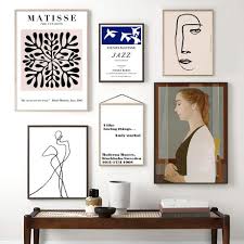 Vintage Abstract Matisse Line Figure Leaf Wall Art Canvas Painting Nordic Posters And Prints Wall Pictures For Living Room Decor In 2020 Wall Art Canvas Painting Minimalist Wall Art Leaf Wall Art