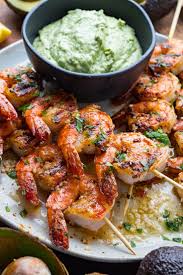 Cajun Butter Garlic Grilled Shrimp With Cilantro Lime Avocado Sauce Recipe Recipes Food Ingredients Recipes