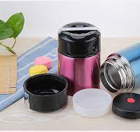 800ml BPA-Free Hot-Sell New-design Wholesale Sublimation Custom Printed  Logo Travel Double Wall 304 Stainless Steel Food Container with Handle