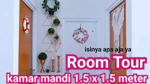 Kamar mandi minimalis ukuran 2x1 5 m 2x2 m atau 2x3. Room Tour Kamar Mandi Mungil Ukuran 1 5 X 1 5 Meter Tips Menata Kamar Mandi Kecil Youtube