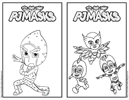 Colorea los dibujos de tus héroes favoritos de marvel como el capitán américa o hulk y iron man. Dibujos Pj Mask Para Colorear E Imprimir