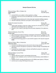 Cool Sample Of College Graduate Resume With No Experience