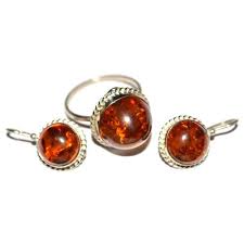 amber ring earrings russia baltic