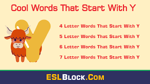 Words that start with y ; Awesome Cool Words That Start With Y English As A Second Language