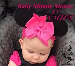 They're also really easy to create! Baby Minnie Mouse Ears Diy Mickey Ears Minnie Mouse Headband Minnie Mouse Ears Diy