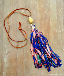 And one thing we've recently noticed is that tassels are a total must! How To Make Fabric Tassel Necklaces