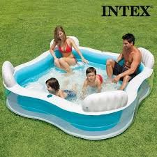 Intex Summer Inflatable Family Pool With Seats Intex Summer Inflatable Family Pool Family Lounge Pool Inflatable Pool Inflatable Swimming Pool