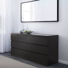 You won't disturb anyone's beauty sleep, since the drawers close softly and quietly. Malm Black Brown Chest Of 6 Drawers 160x78 Cm Ikea