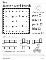Summer Printable Pack Copy Go Math And Literacy Activities Number Words Math Number Words Worksheets