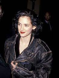 Leather Jacket Winona Ryder Grunge Leather Jacket Vintage 90s Black Hair Goth Winona Ryder Winona Vintage Fashion 90s Grunge