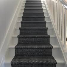 Black And White Herringbone Stair Runner Pretty Herringbone Runner Installed Annieselke Dashandalbert Lake Furniture Indoor Outdoor Rugs Dash And Albert
