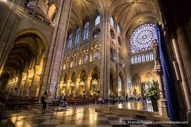 Beautiful Inside View Of Notre Dame De Paris Cathedral Paris History Notre Dame