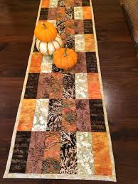Fall Batik Table Runner Quilted Table Runners Patterns Fall Table Runners Fall Table Runner Patterns