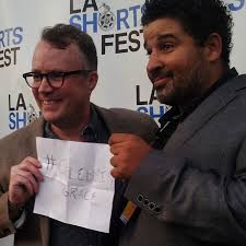 Our lead star Brad MacDonald @bradleybumper and our director Matt Boatright  Simon at the LA Shorts Fest world premier #mancrushmonday #celebritygrace  #MCM