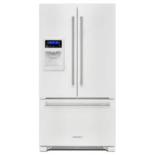 Counter depth refrigerators may seem like just a luxurious purchase; Krfc400ewh Kitchenaid 36 20 Cu Ft Counter Depth French Door Refrigerator With Exterior Ice And Water White Oliver Dyer S Appliance