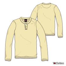 Men Henley Neck Long Sleeve T Shirt Vector Template Shirt Sketch Mens Henley Long Sleeve Tshirt Men