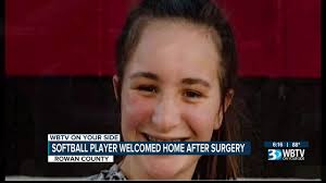 Rowan County softball player welcomed home after surgery