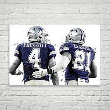 Dak Prescott And Ezekiel Elliott Dallas Cowboys Poster Etsy Dallas Cowboys Posters Dak Prescott Dallas Cowboys