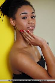 Black teen in pigtails Gana models naked with long legs & puffy nipples -  Pichunter