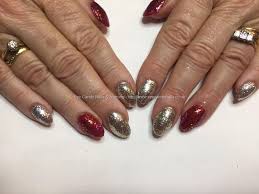 Christmas Red And Silver Nails Nail And Manicure Trends Nail glue is not included.