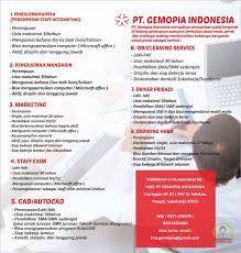 Bupati sukoharjo, wardoyo wijaya, menerima puluhan perwakilan karyawan pt tyfountex indonesia yang menggeruduk kantornya, senin (18/5/2020). Lokersolo Pt Gemopia Indonesia Pt Gemopia Indonesia Merupakan Perusahaan Yang Bergerak Di Bidang Pembuatan Assesoris Berbahan Dasar Emas Perak Dan Tembaga Sedang Membutuhkan Beberapa Karyawan Untuk Posisi Sebagai Berikut 1