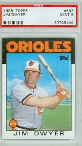 1986 Topps Baseball 653 Jim Dwyer Orioles Psa 9 Mint By Topps 7 00 This Vintage Card Featuring Jim Dwyer Is 653 From T Sports Cards Orioles Baseball Cards