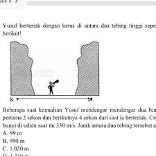 Check spelling or type a new query. Beberapa Saat Kemudian Yusuf Mendengar Dua Bunyi Pantul Pertama 2 Sekon Dan Berikutnya 4 Sekon Brainly Co Id