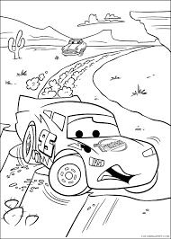We offer you a large collection of over 80 coloring pages of lightning mcqueen: Lightning Mcqueen Coloring Pages Accident In Desert Coloring4free Coloring4free Com