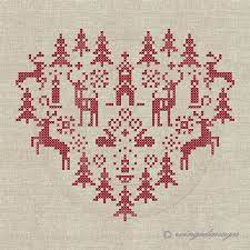 Finished size depends on the fabric's count that you're going to choose. Christmas Heart Cross Stitch Motif Instant Download Digital Etsy Cross Stitch Patterns Christmas Cross Stitch Heart Christmas Cross Stitch