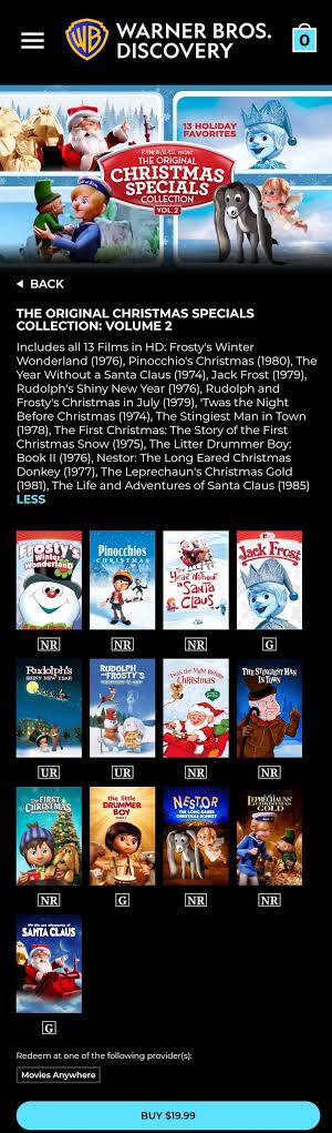 The Original Christmas Specials Collection: Volume 2 - $19.99! : r/vudu