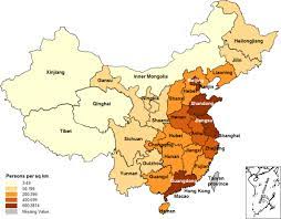 Figure 1 3 Population Density By Province 2017 Unicef China