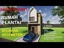 Selain bisa bersantai, kamu juga bisa melakukan macam kegiatan di sini, seperti membaca buku, makan malam, hingga menerima tamu. Desain Request Rumah 2 Lantai Di Lahan 4x14 Meter Youtube