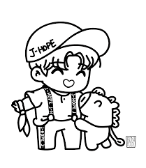 Comfortable bts v free coloring pages ofertasvuelo there is nothing. Bts Fanart Bt21 Hoseok Jhope And Mang Chibi Speed Drawing Roni Pool Bts Drawings Chibi Coloring Pages Bts Fanart