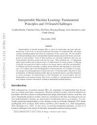 Pdf Interpretable Machine Learning Fundamental Principles And 10 Grand Challenges