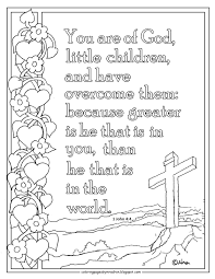 Authority of scripture (1 corinthians 15:3) & jesus rose again (1 corinthians 15:4) according_rose craft. Coloring Pages For Kids By Mr Adron 1 John 4 4 Print And Color Page Greater Is He Who Is In You Bible Verse