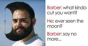 What kinda cut you want? 30 Terrible Haircuts That Were So Bad They Became Say No More Memes Bored Panda