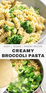 Creamy Broccoli Pasta Easy Vegan Recipe Broccoli Recipes Vegan Recipes Easy Pasta
