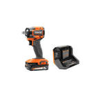 18V Sub-Compct Brushless 4-Mode 1 2 in  Impact Wrench Kit with 2 0 Ah Battery and C    R872081K RIDGID
