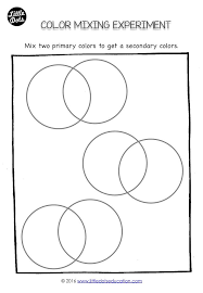 Free Preschool Color Mixing Printable Experiment To Mix Two Primary Colors To Get A Seconday Colors An Preschool Colors Preschool Math Printables Color Mixing