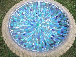 Page Not Found Infused Mosaic Hand Blown Glass Art Mosaic Birdbath Mosaic Birds Mosaic